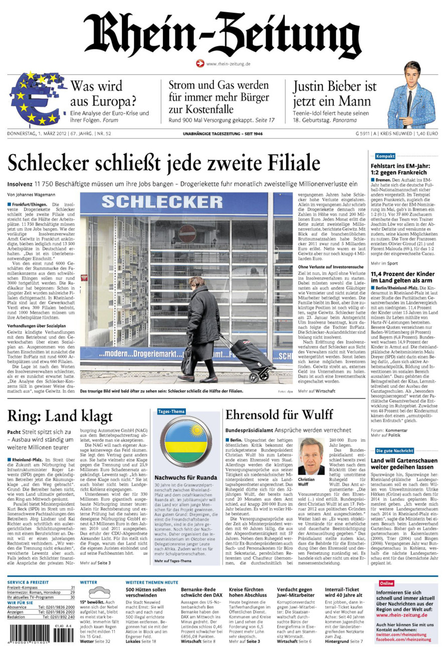 Rhein-Zeitung Kreis Neuwied vom Donnerstag, 01.03.2012