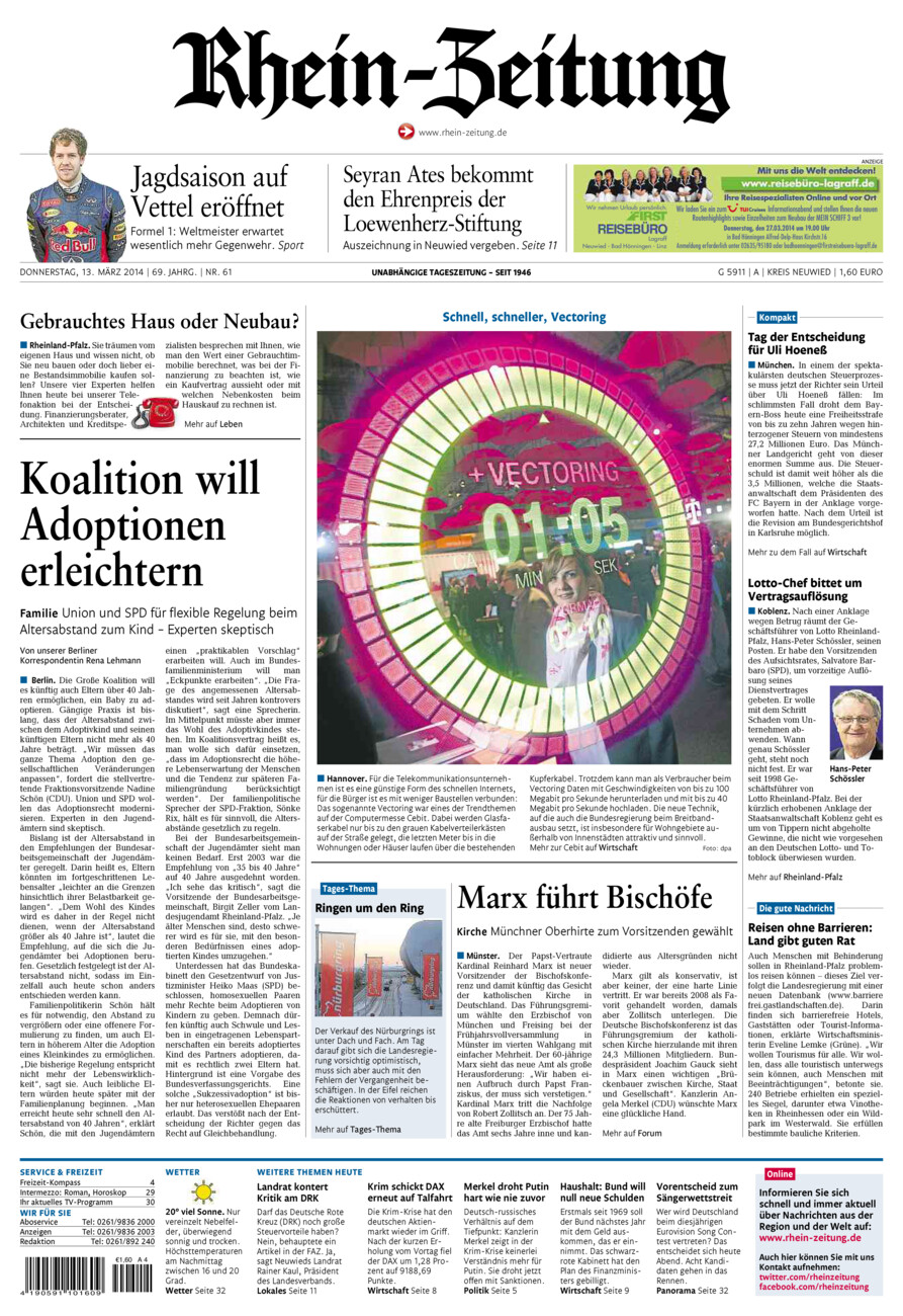 Rhein-Zeitung Kreis Neuwied vom Donnerstag, 13.03.2014