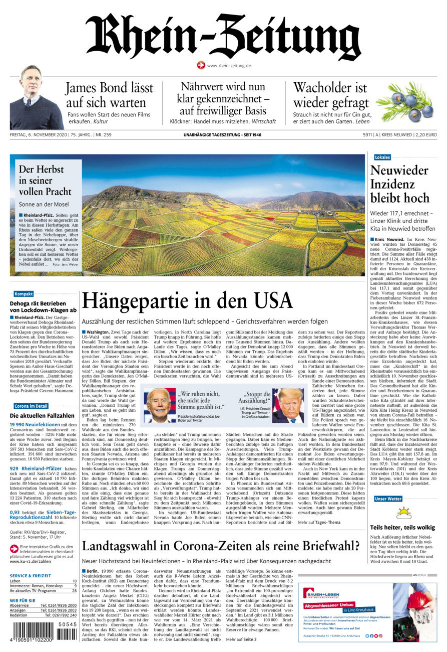 Rhein-Zeitung Kreis Neuwied vom Freitag, 06.11.2020
