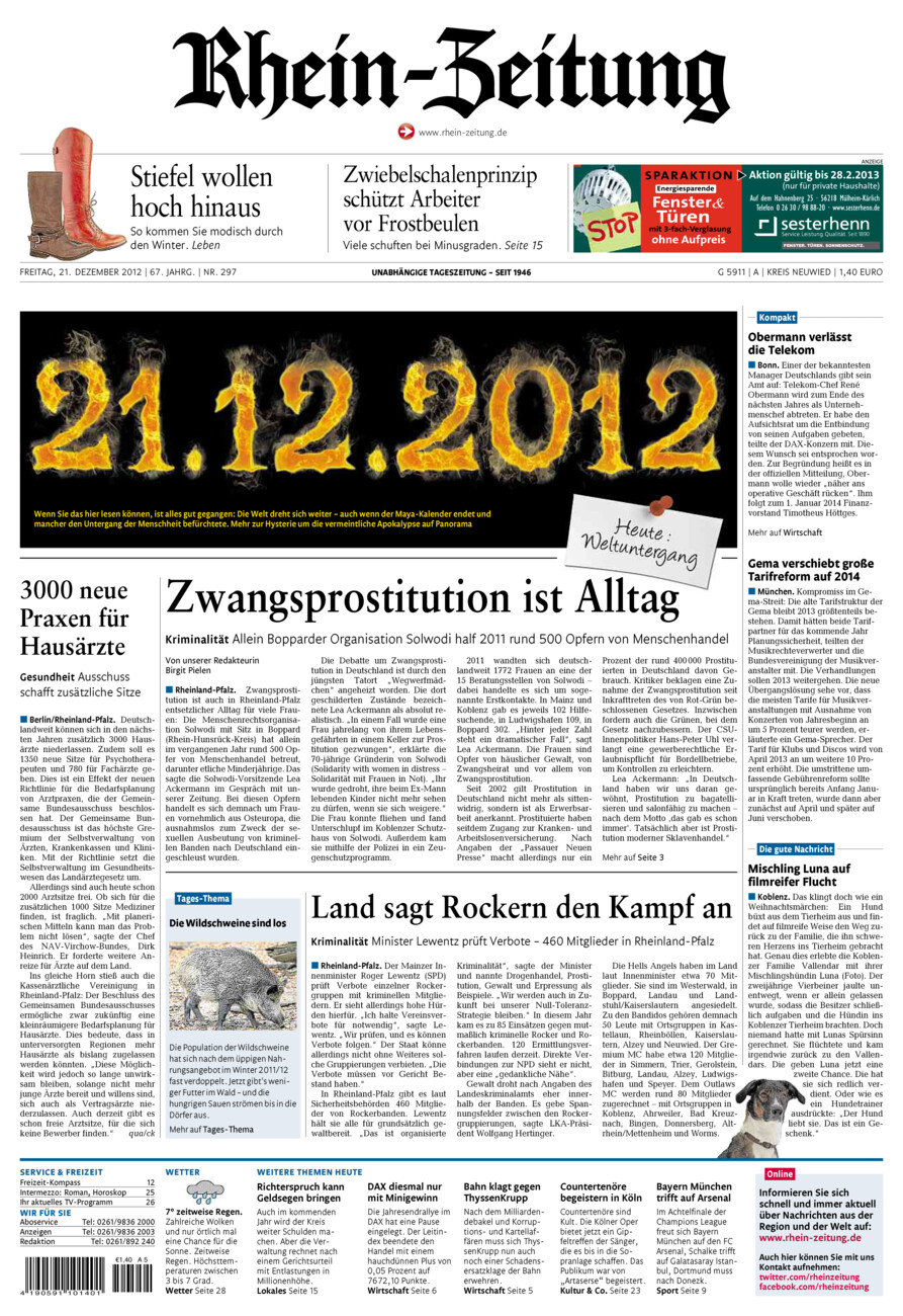 Rhein-Zeitung Kreis Neuwied vom Freitag, 21.12.2012