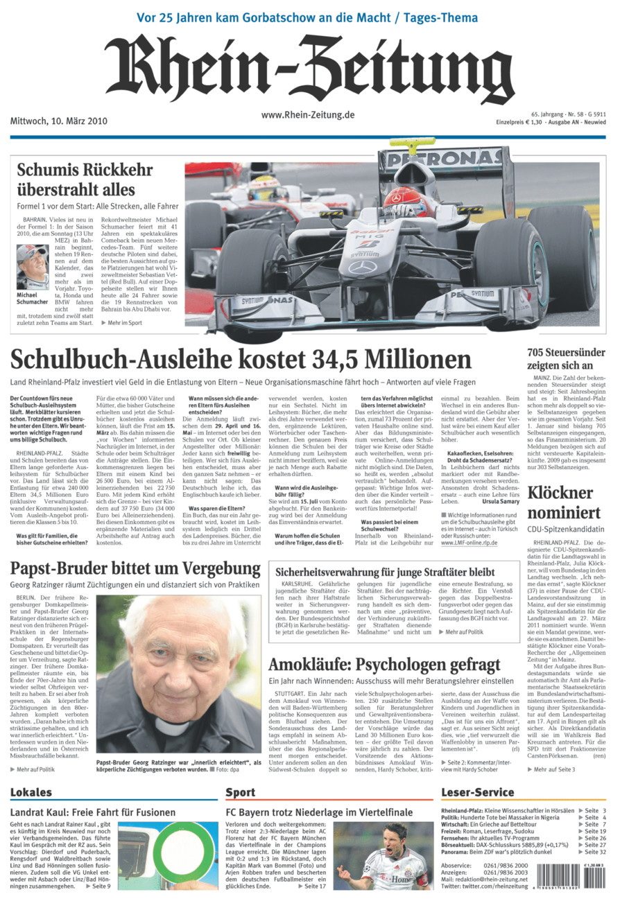 Rhein-Zeitung Kreis Neuwied vom Mittwoch, 10.03.2010
