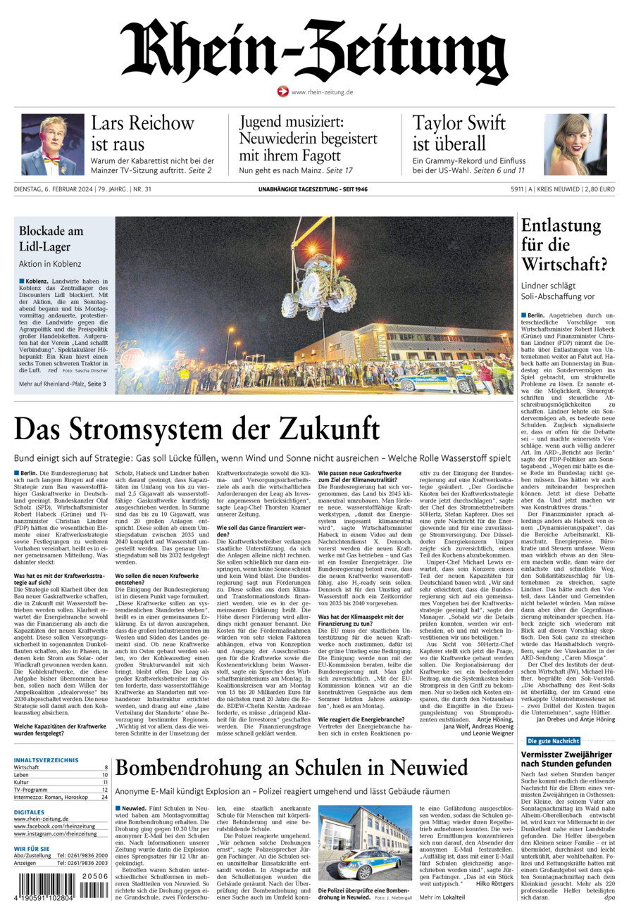 Rhein-Zeitung Kreis Neuwied vom Dienstag, 06.02.2024