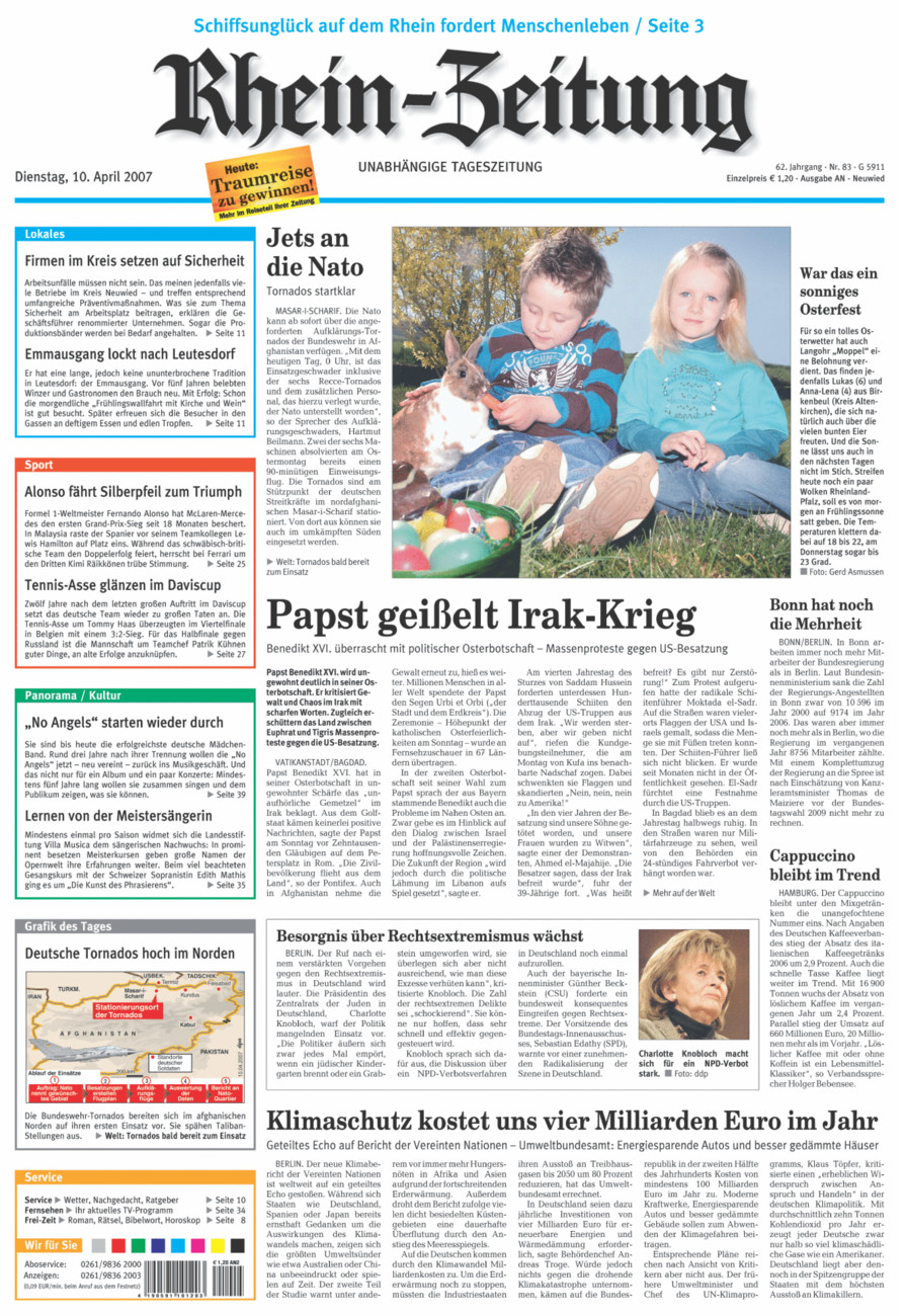 Rhein-Zeitung Kreis Neuwied vom Dienstag, 10.04.2007