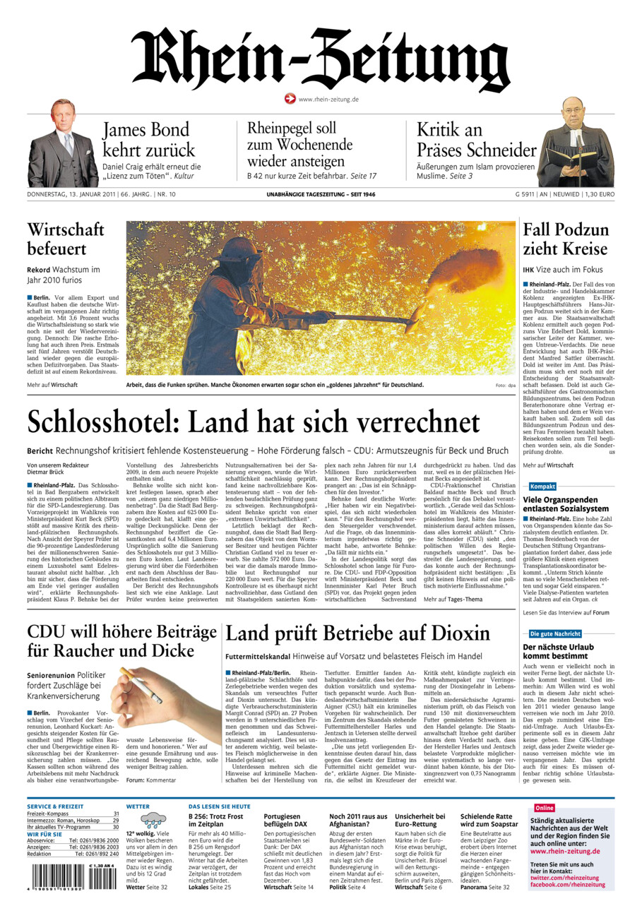 Rhein-Zeitung Kreis Neuwied vom Donnerstag, 13.01.2011
