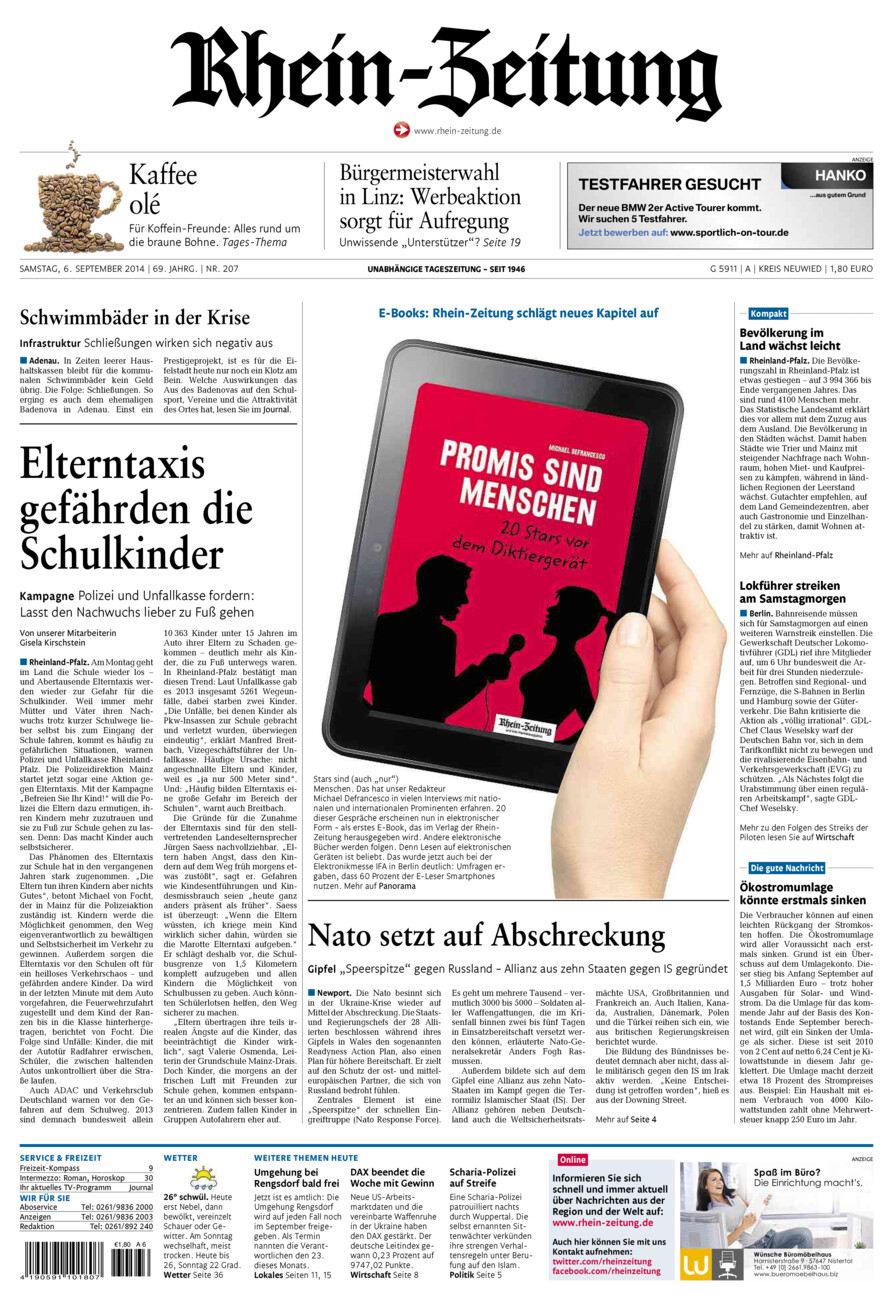 Rhein-Zeitung Kreis Neuwied vom Samstag, 06.09.2014