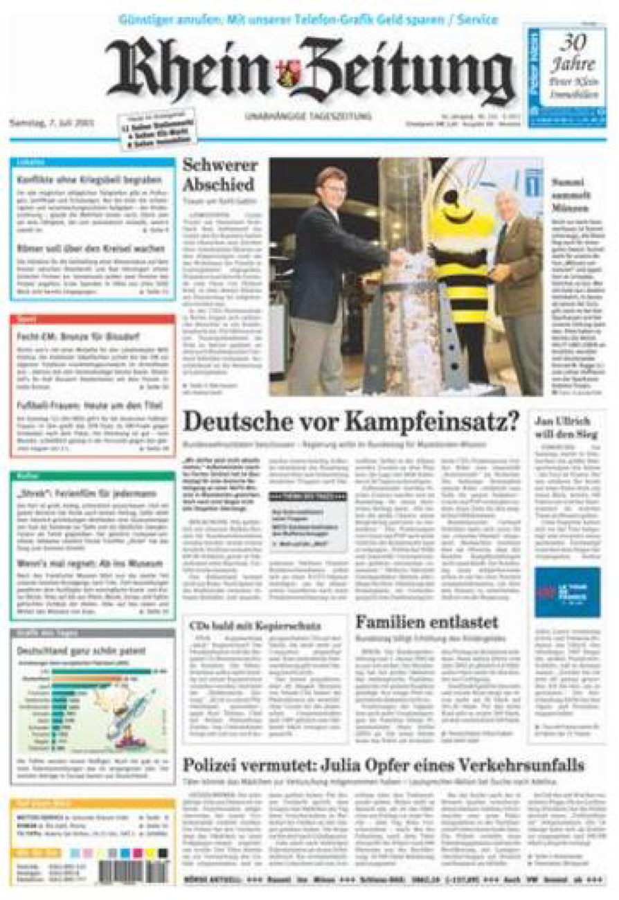 Rhein-Zeitung Kreis Neuwied vom Samstag, 07.07.2001