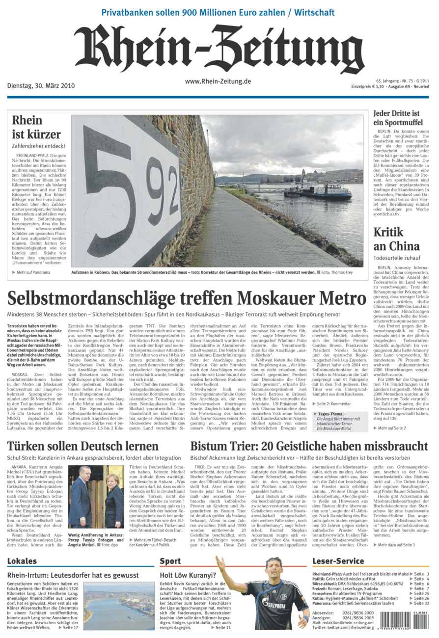 Rhein-Zeitung Kreis Neuwied vom Dienstag, 30.03.2010