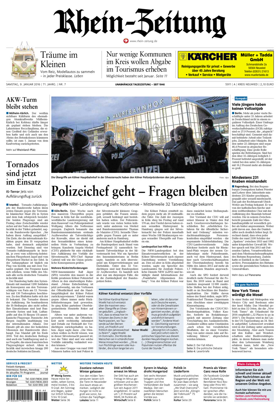 Rhein-Zeitung Kreis Neuwied vom Samstag, 09.01.2016