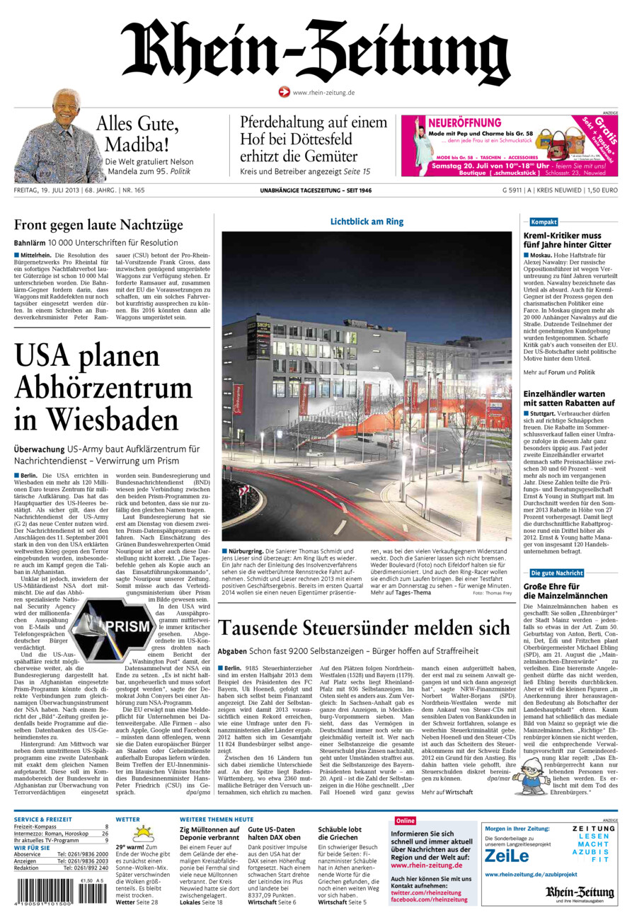 Rhein-Zeitung Kreis Neuwied vom Freitag, 19.07.2013