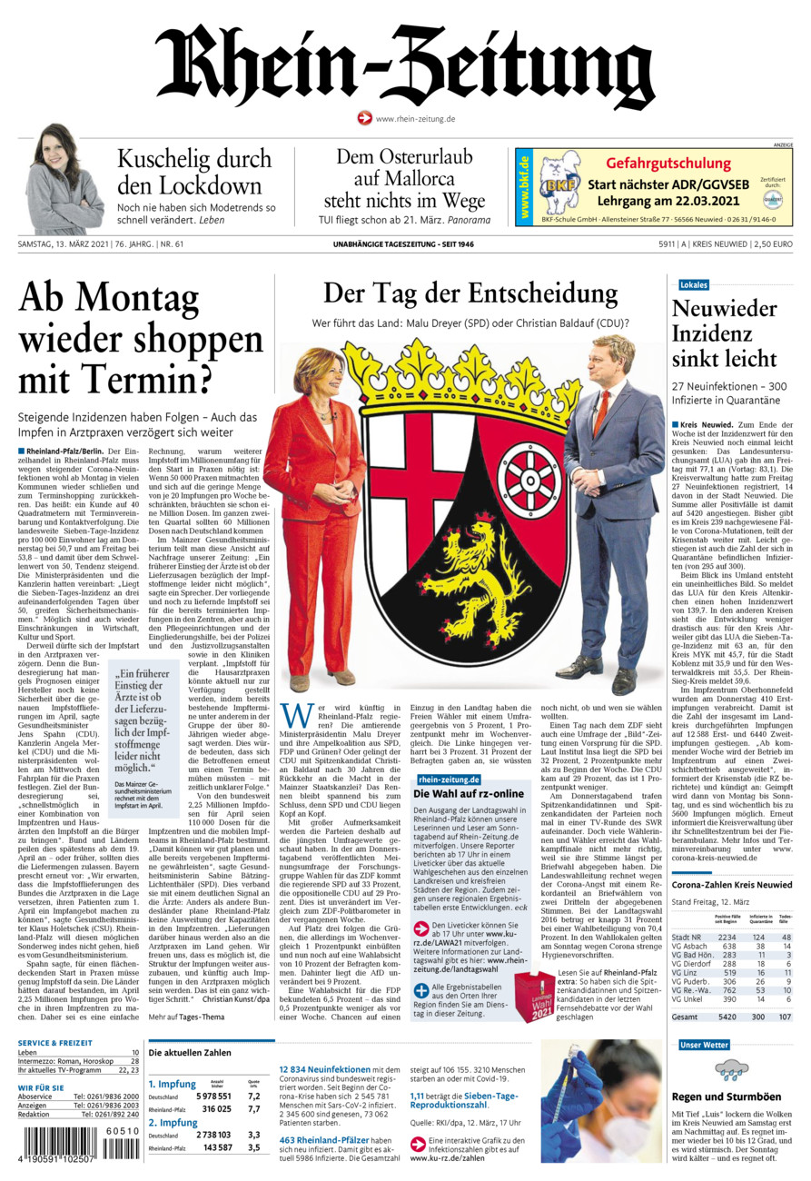 Rhein-Zeitung Kreis Neuwied vom Samstag, 13.03.2021
