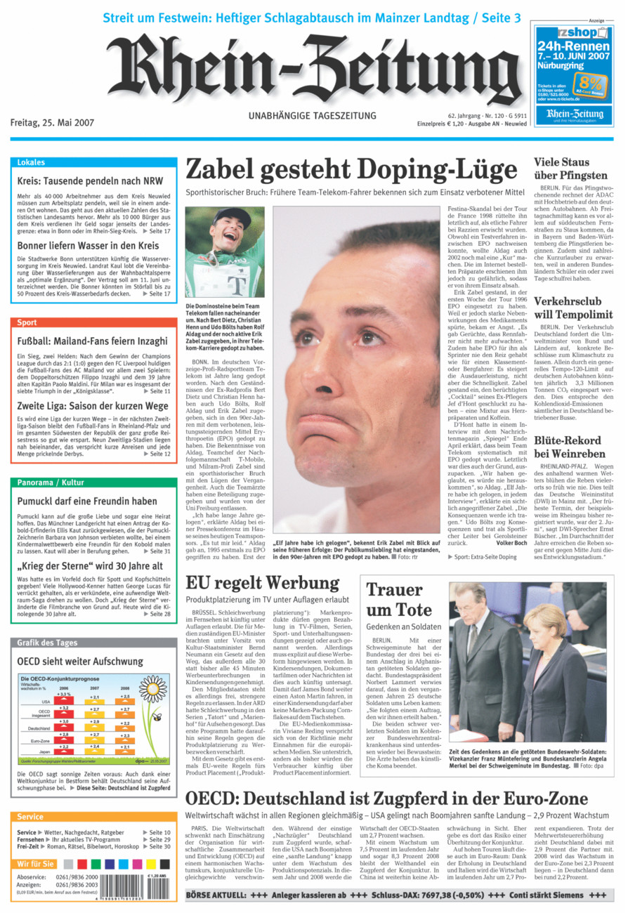 Rhein-Zeitung Kreis Neuwied vom Freitag, 25.05.2007