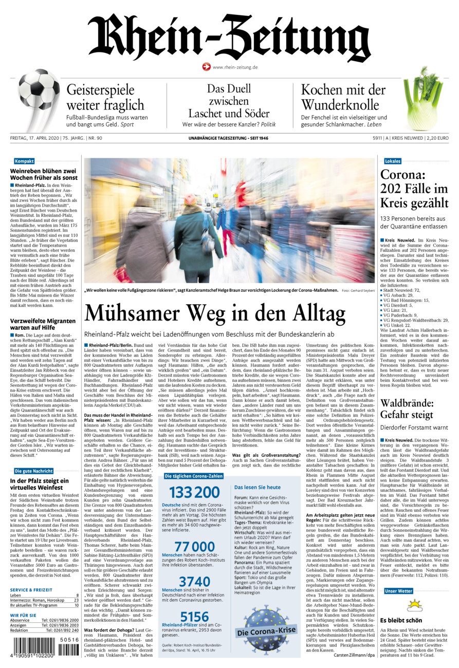 Rhein-Zeitung Kreis Neuwied vom Freitag, 17.04.2020