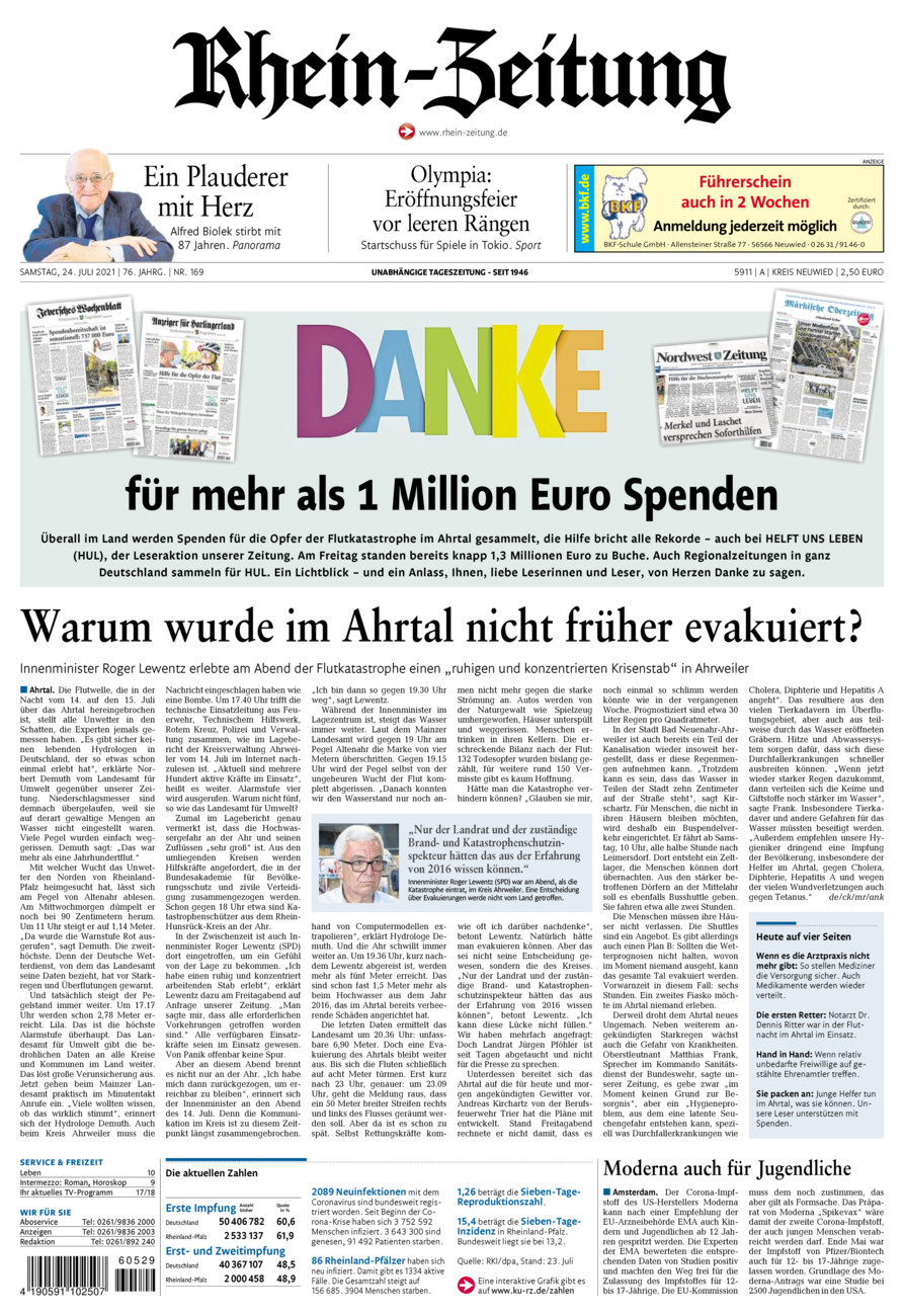 Rhein-Zeitung Kreis Neuwied vom Samstag, 24.07.2021