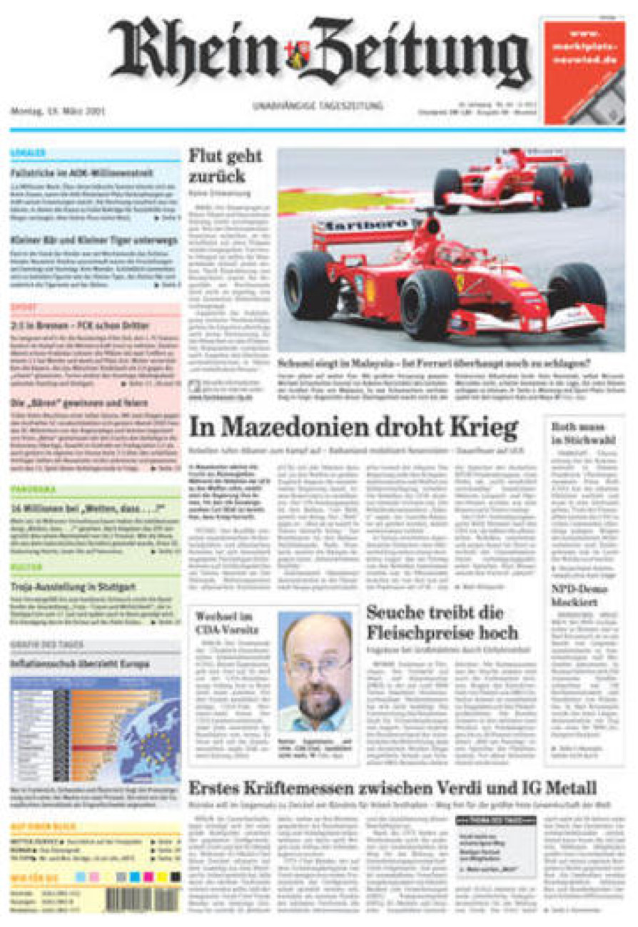 Rhein-Zeitung Kreis Neuwied vom Montag, 19.03.2001