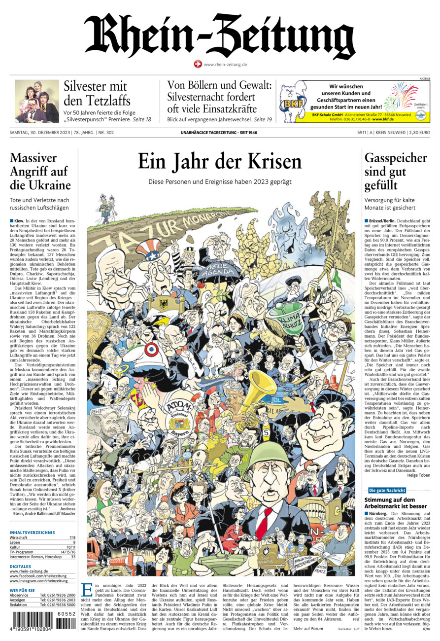 Rhein-Zeitung Kreis Neuwied vom Samstag, 30.12.2023
