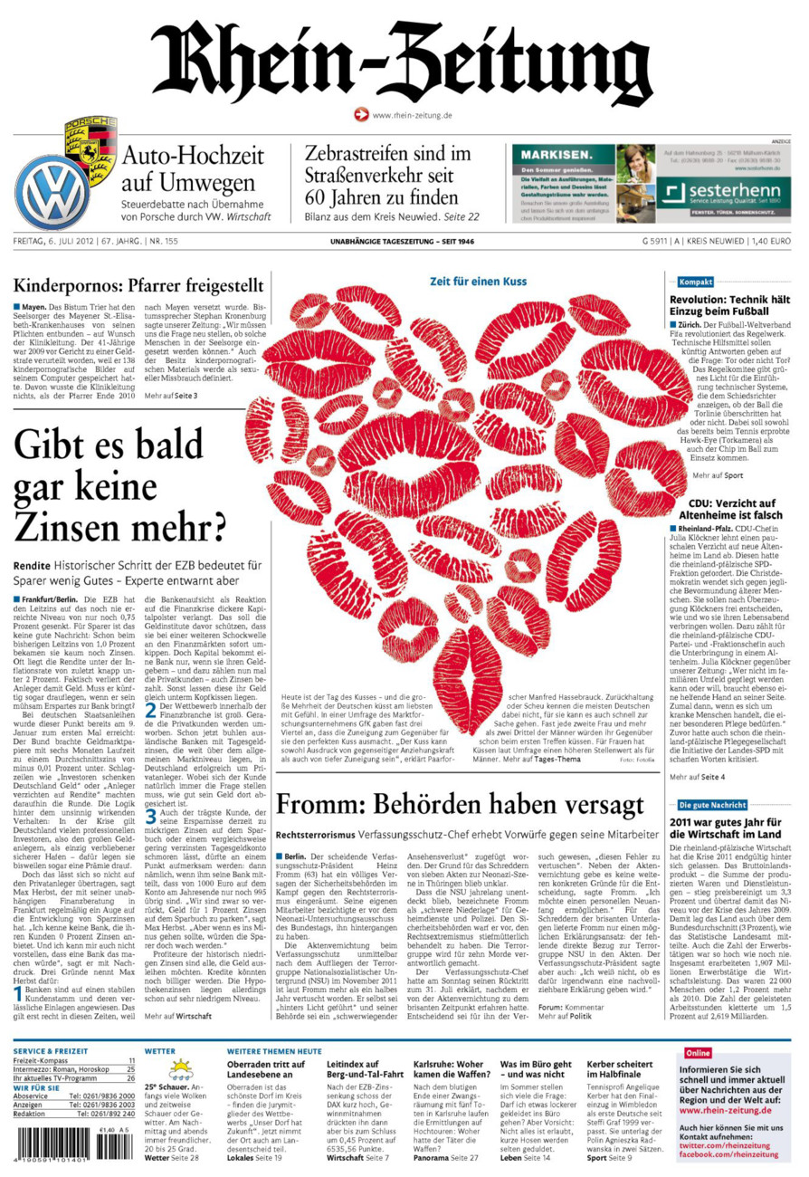 Rhein-Zeitung Kreis Neuwied vom Freitag, 06.07.2012