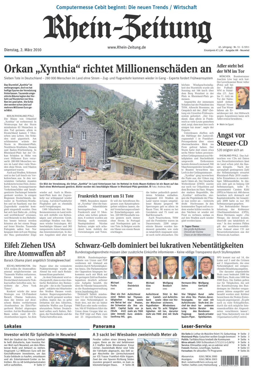 Rhein-Zeitung Kreis Neuwied vom Dienstag, 02.03.2010