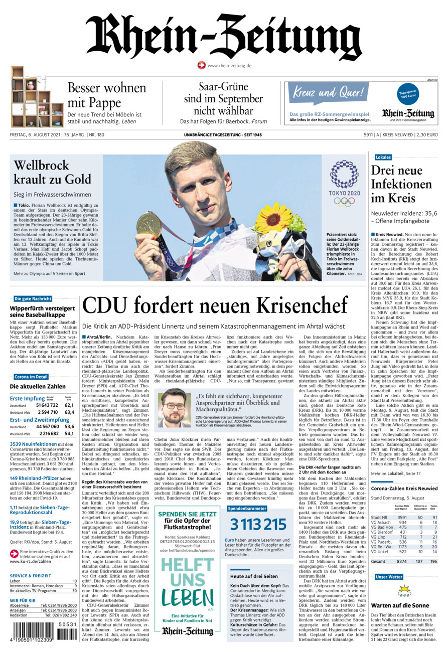 Rhein-Zeitung Kreis Neuwied vom Freitag, 06.08.2021