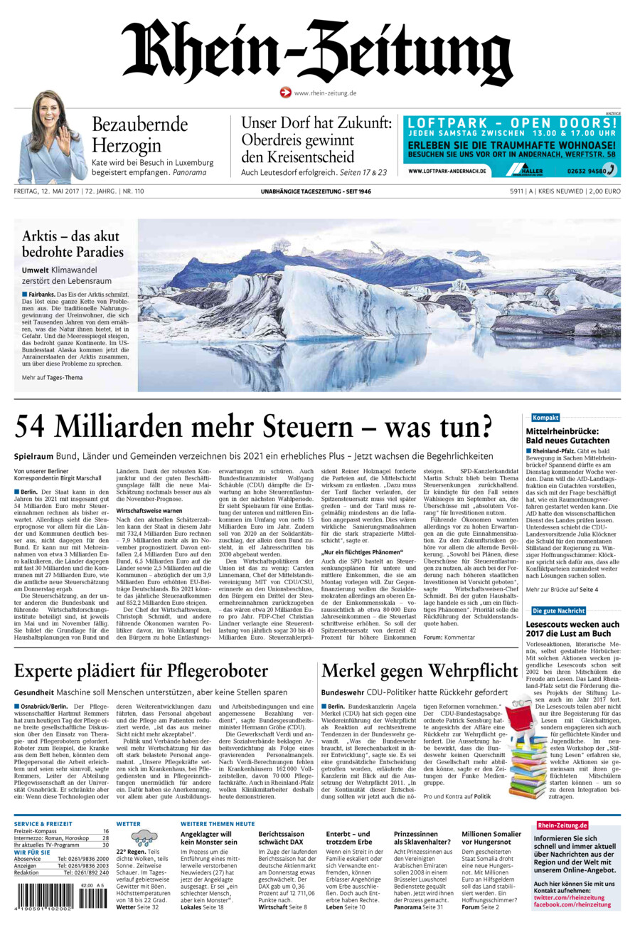 Rhein-Zeitung Kreis Neuwied vom Freitag, 12.05.2017