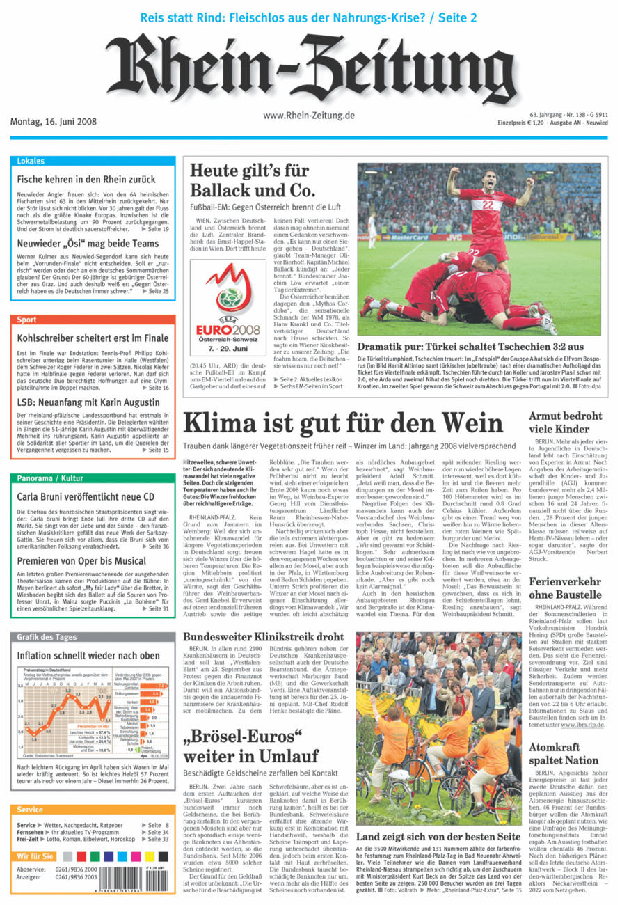 Rhein-Zeitung Kreis Neuwied vom Montag, 16.06.2008
