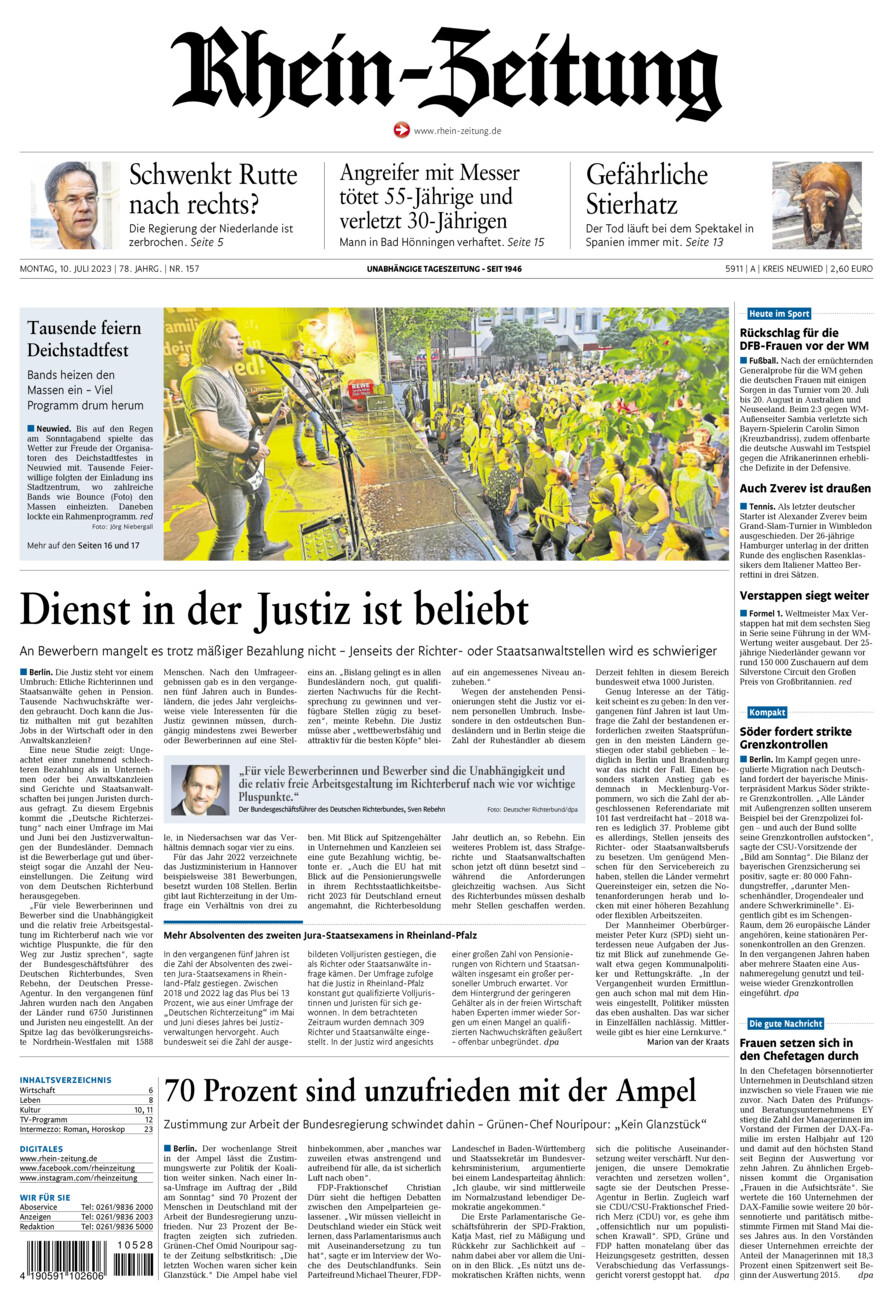 Rhein-Zeitung Kreis Neuwied vom Montag, 10.07.2023