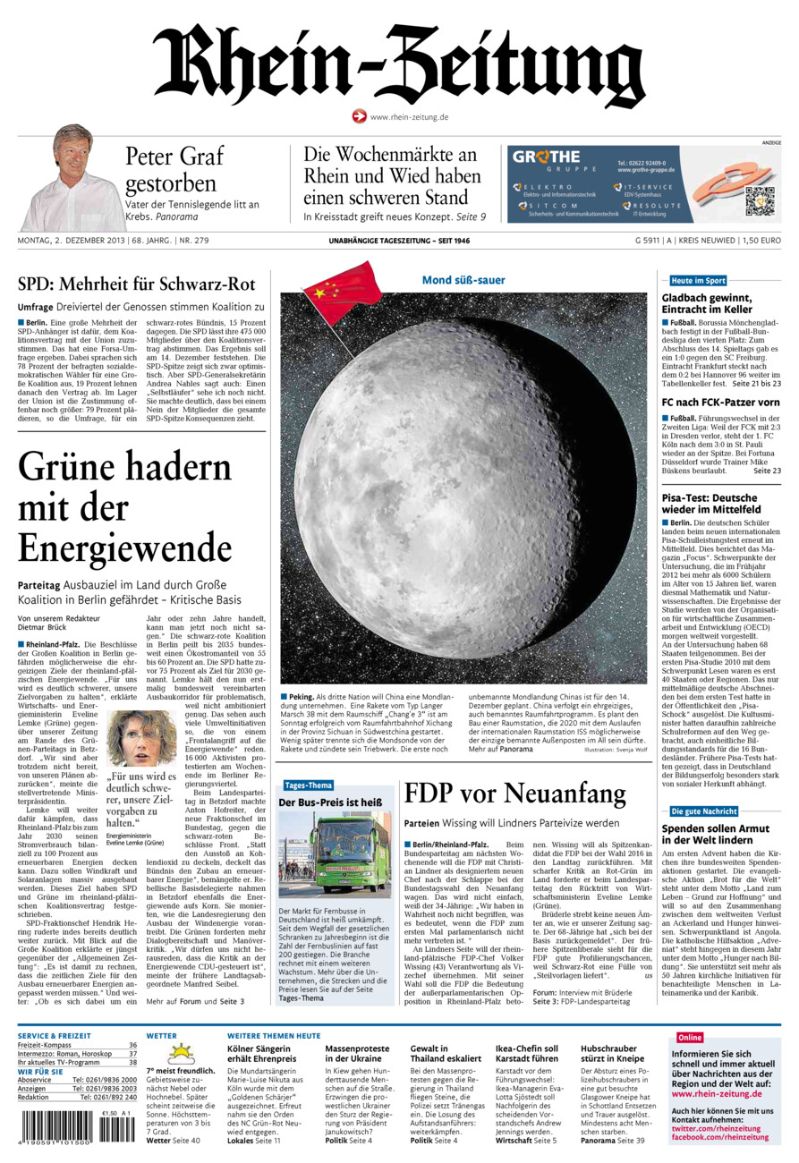 Rhein-Zeitung Kreis Neuwied vom Montag, 02.12.2013