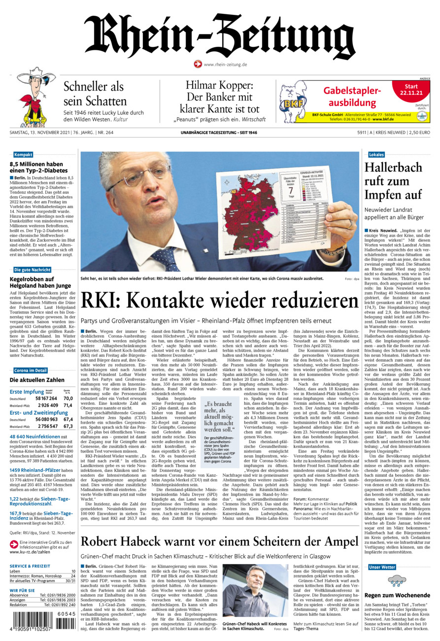 Rhein-Zeitung Kreis Neuwied vom Samstag, 13.11.2021