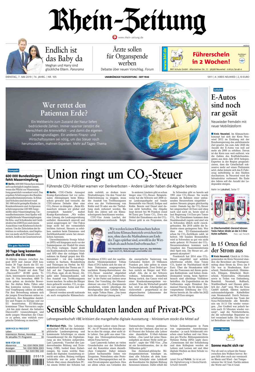 Rhein-Zeitung Kreis Neuwied vom Dienstag, 07.05.2019