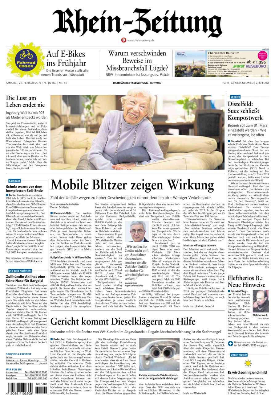 Rhein-Zeitung Kreis Neuwied vom Samstag, 23.02.2019