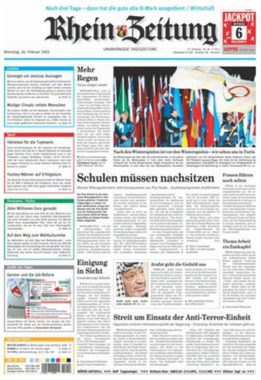 Rhein-Zeitung Kreis Neuwied vom Dienstag, 26.02.2002