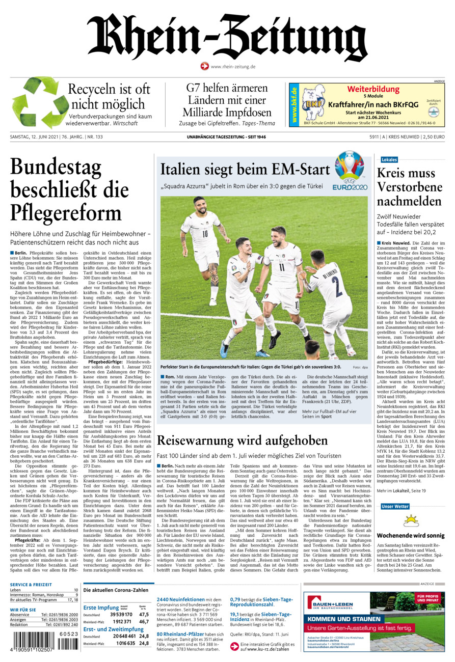 Rhein-Zeitung Kreis Neuwied vom Samstag, 12.06.2021