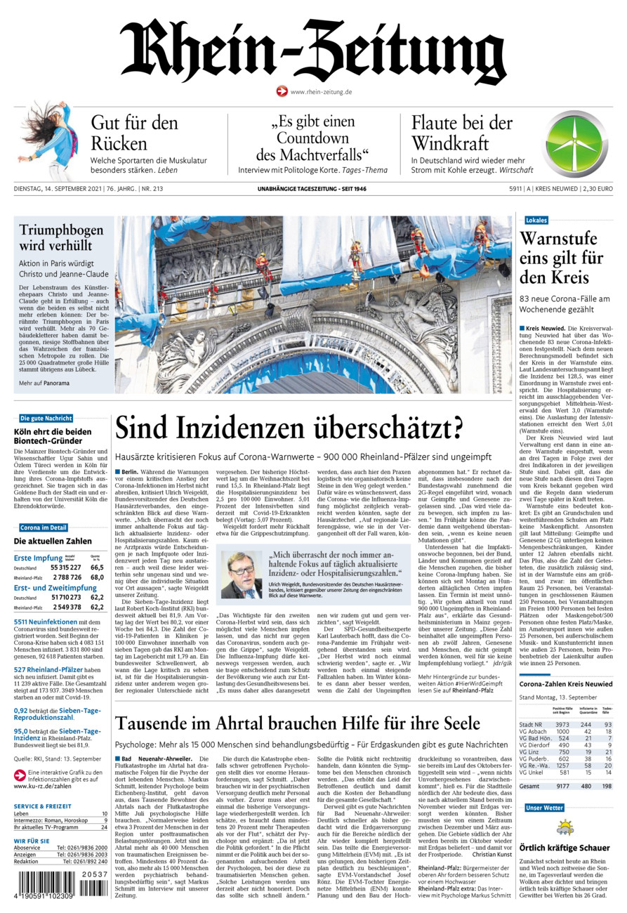 Rhein-Zeitung Kreis Neuwied vom Dienstag, 14.09.2021