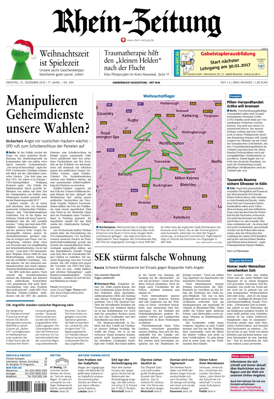 Rhein-Zeitung Kreis Neuwied vom Dienstag, 13.12.2016