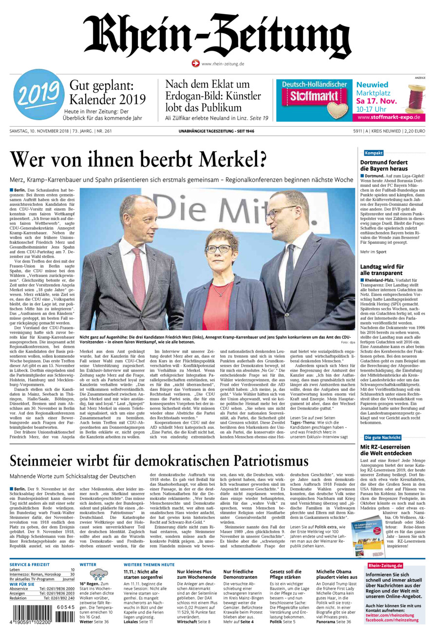 Rhein-Zeitung Kreis Neuwied vom Samstag, 10.11.2018