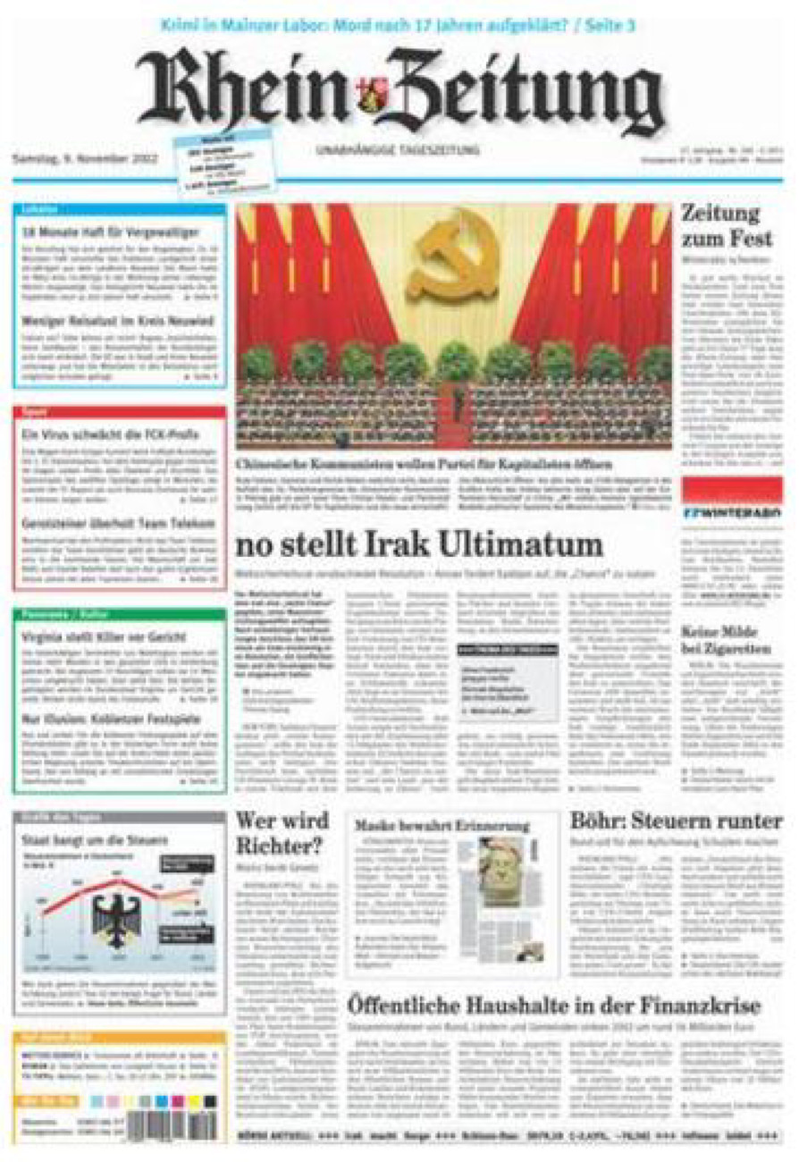 Rhein-Zeitung Kreis Neuwied vom Samstag, 09.11.2002
