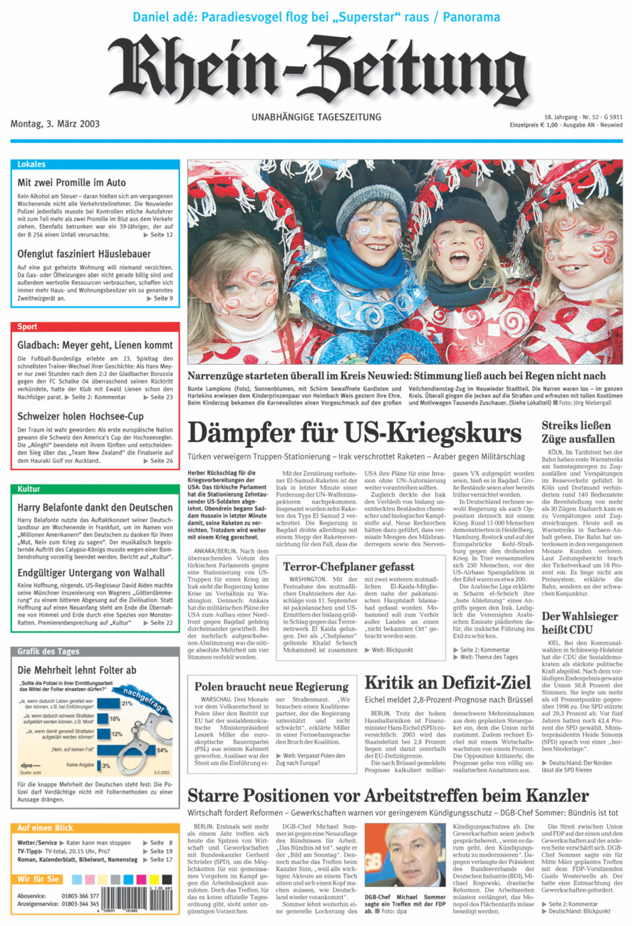 Rhein-Zeitung Kreis Neuwied vom Montag, 03.03.2003