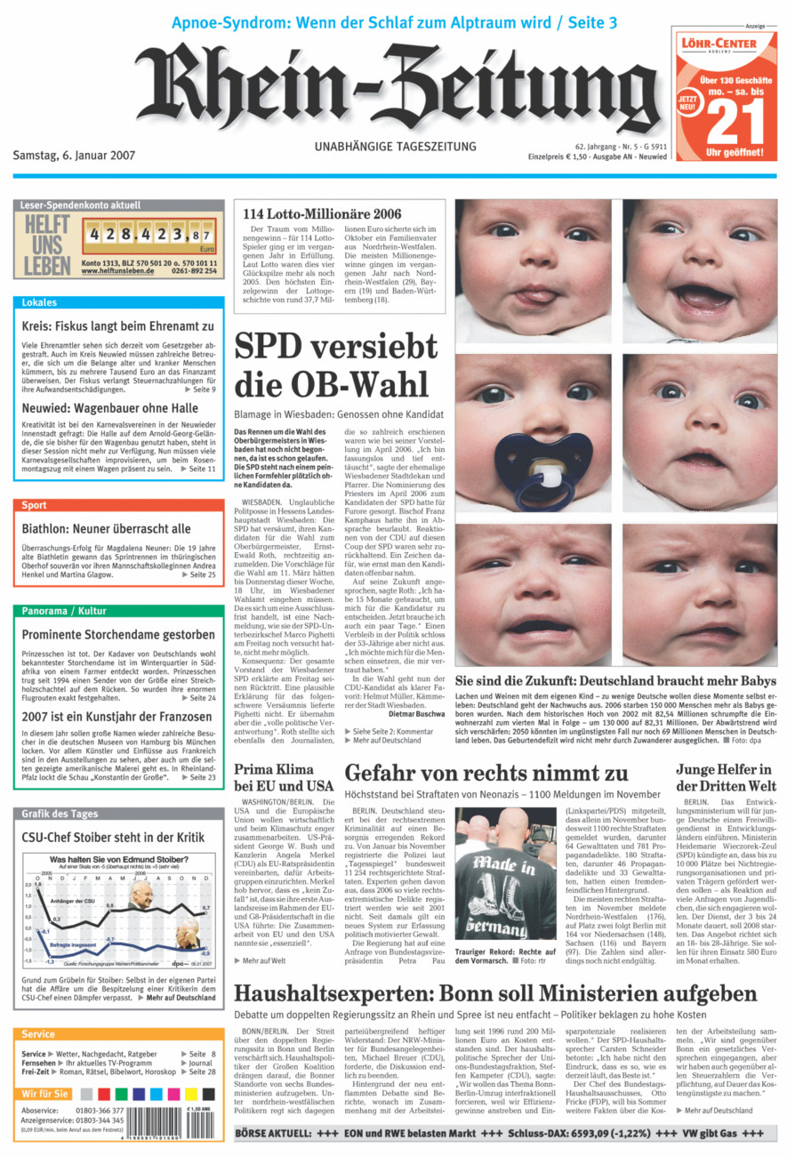 Rhein-Zeitung Kreis Neuwied vom Samstag, 06.01.2007