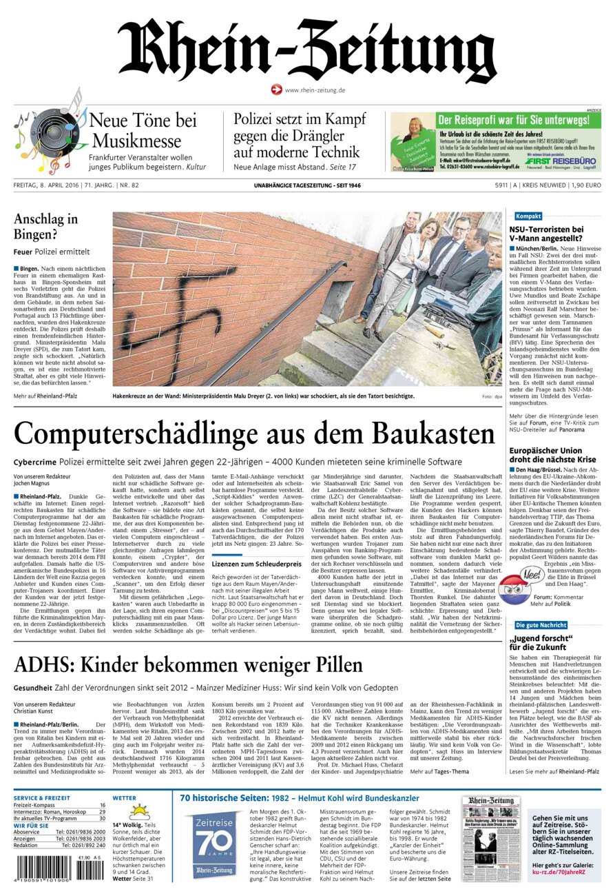 Rhein-Zeitung Kreis Neuwied vom Freitag, 08.04.2016