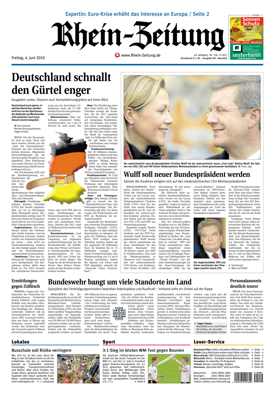 Rhein-Zeitung Kreis Neuwied vom Freitag, 04.06.2010