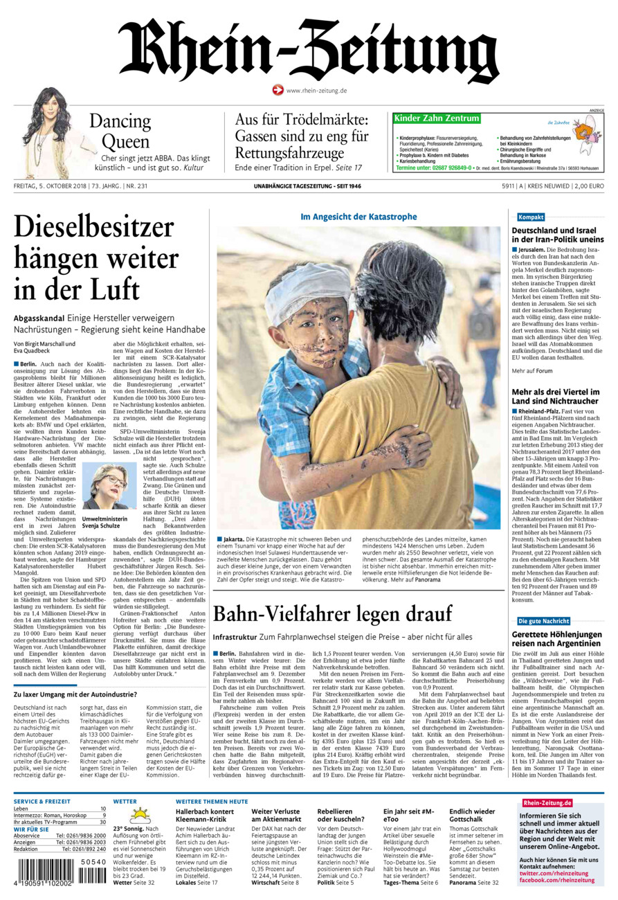 Rhein-Zeitung Kreis Neuwied vom Freitag, 05.10.2018