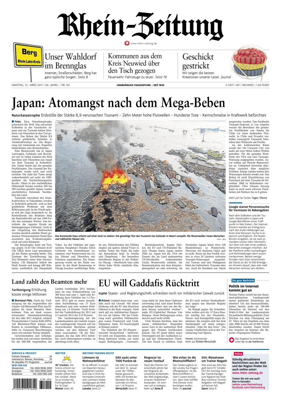 Rhein-Zeitung Kreis Neuwied vom Samstag, 12.03.2011