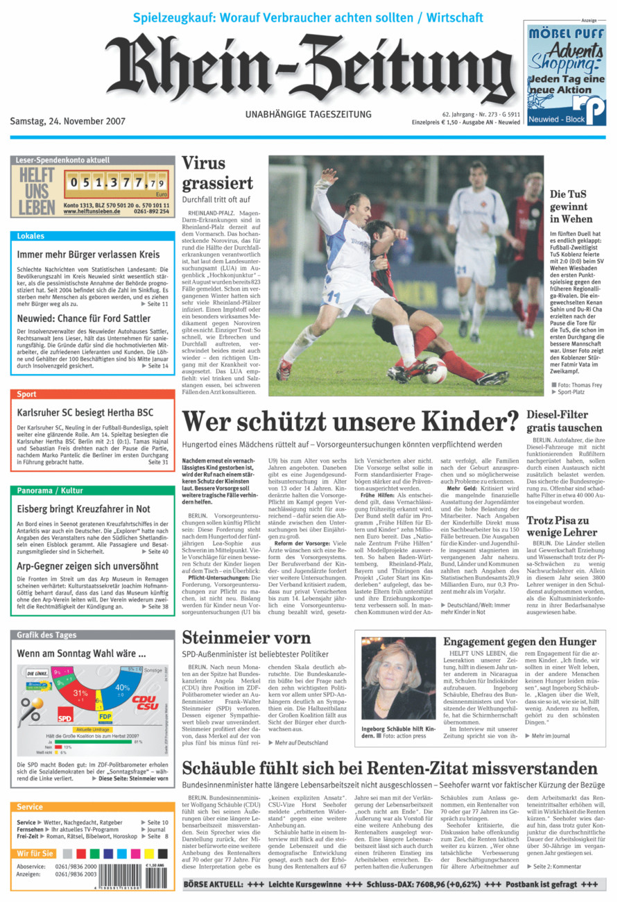 Rhein-Zeitung Kreis Neuwied vom Samstag, 24.11.2007