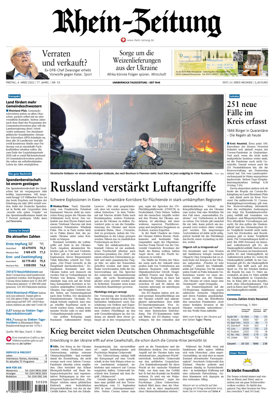 Rhein-Zeitung Kreis Neuwied vom Freitag, 04.03.2022