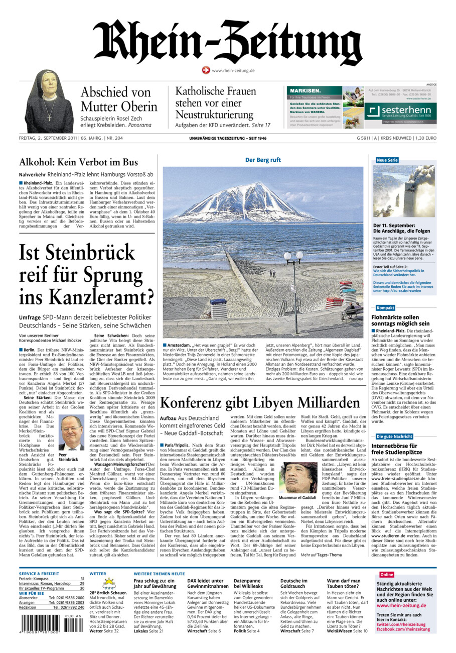 Rhein-Zeitung Kreis Neuwied vom Freitag, 02.09.2011