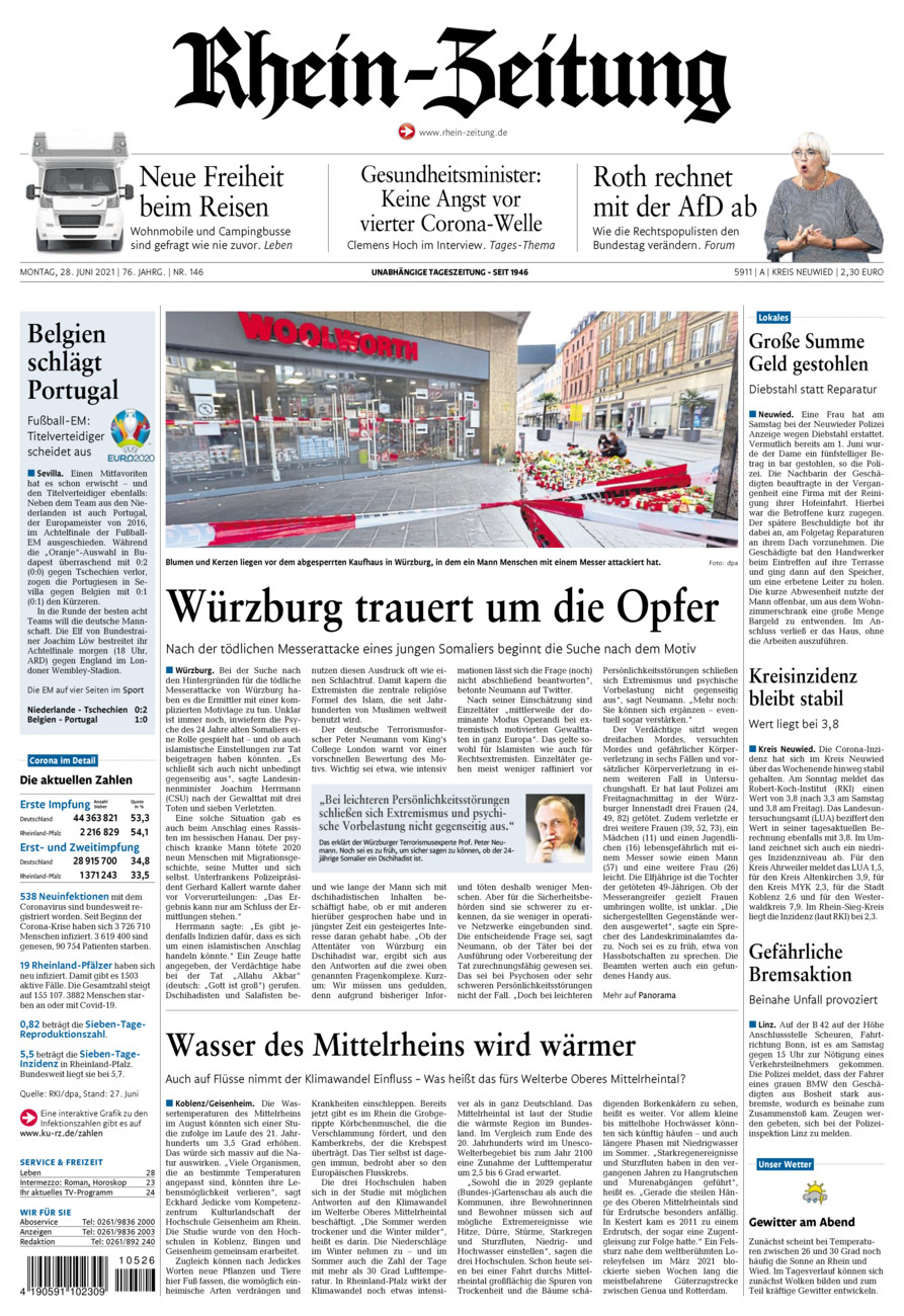Rhein-Zeitung Kreis Neuwied vom Montag, 28.06.2021