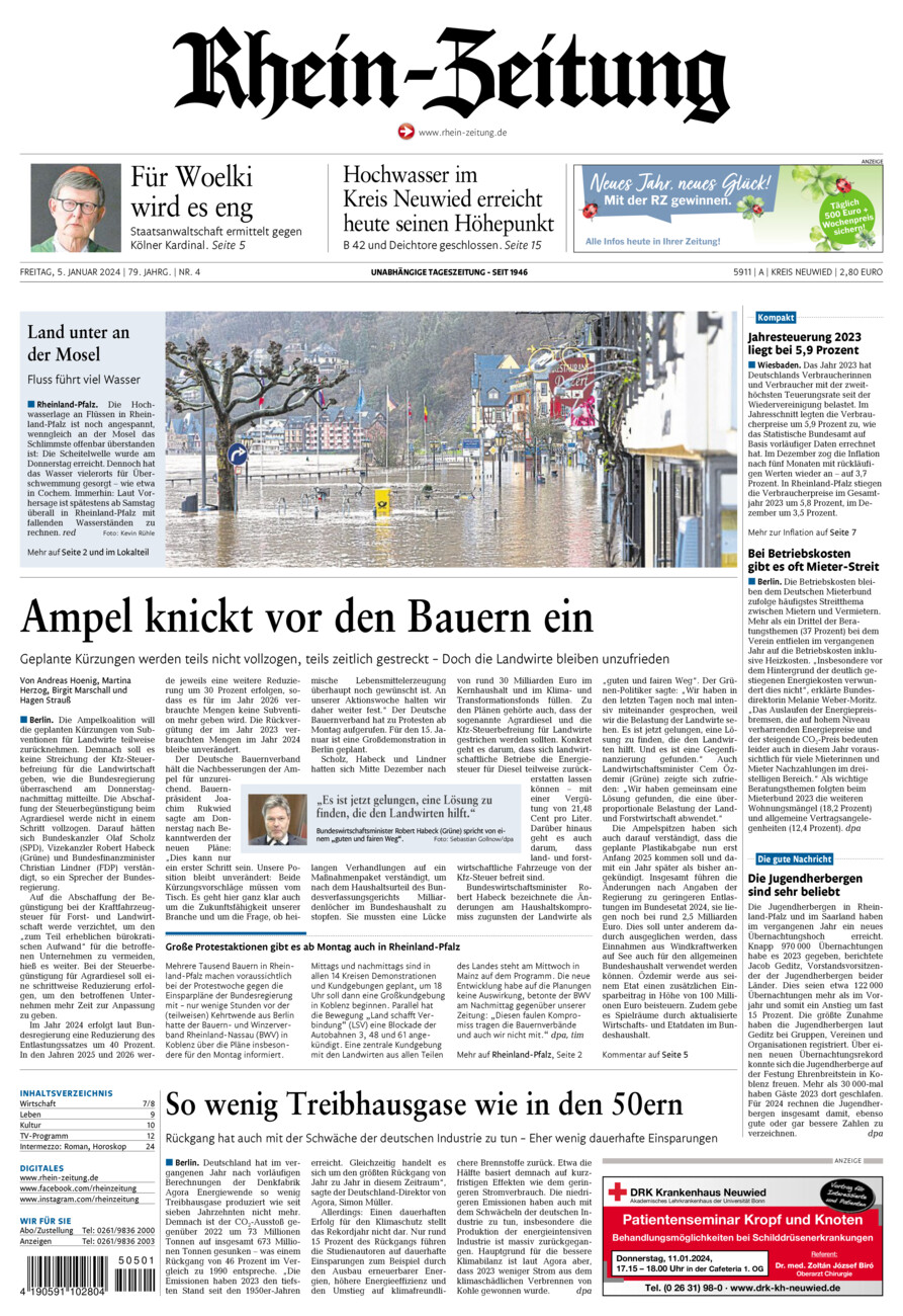 Rhein-Zeitung Kreis Neuwied vom Freitag, 05.01.2024