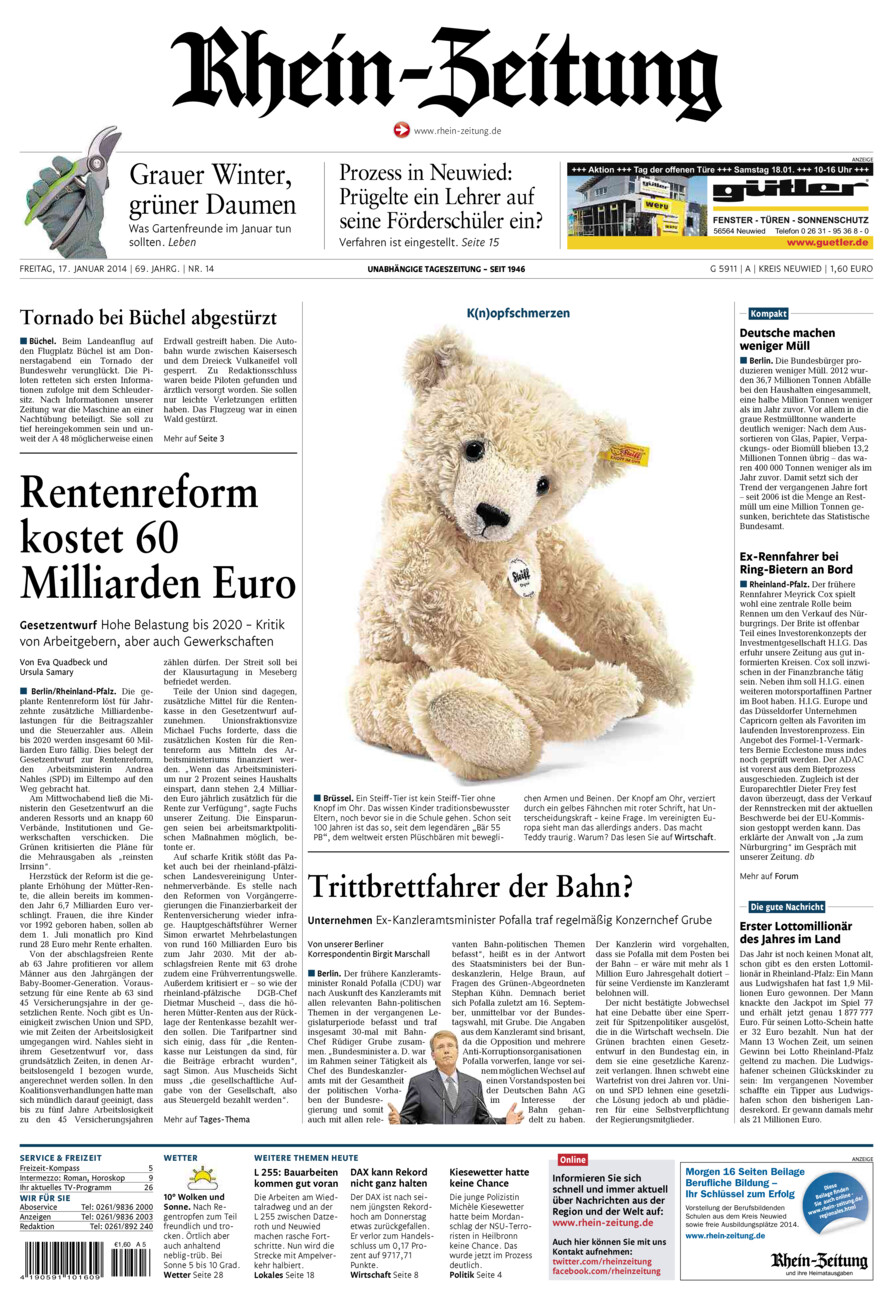 Rhein-Zeitung Kreis Neuwied vom Freitag, 17.01.2014