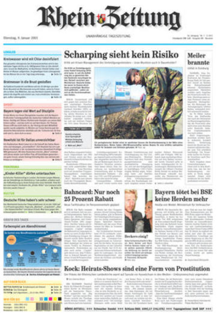Rhein-Zeitung Kreis Neuwied vom Dienstag, 09.01.2001
