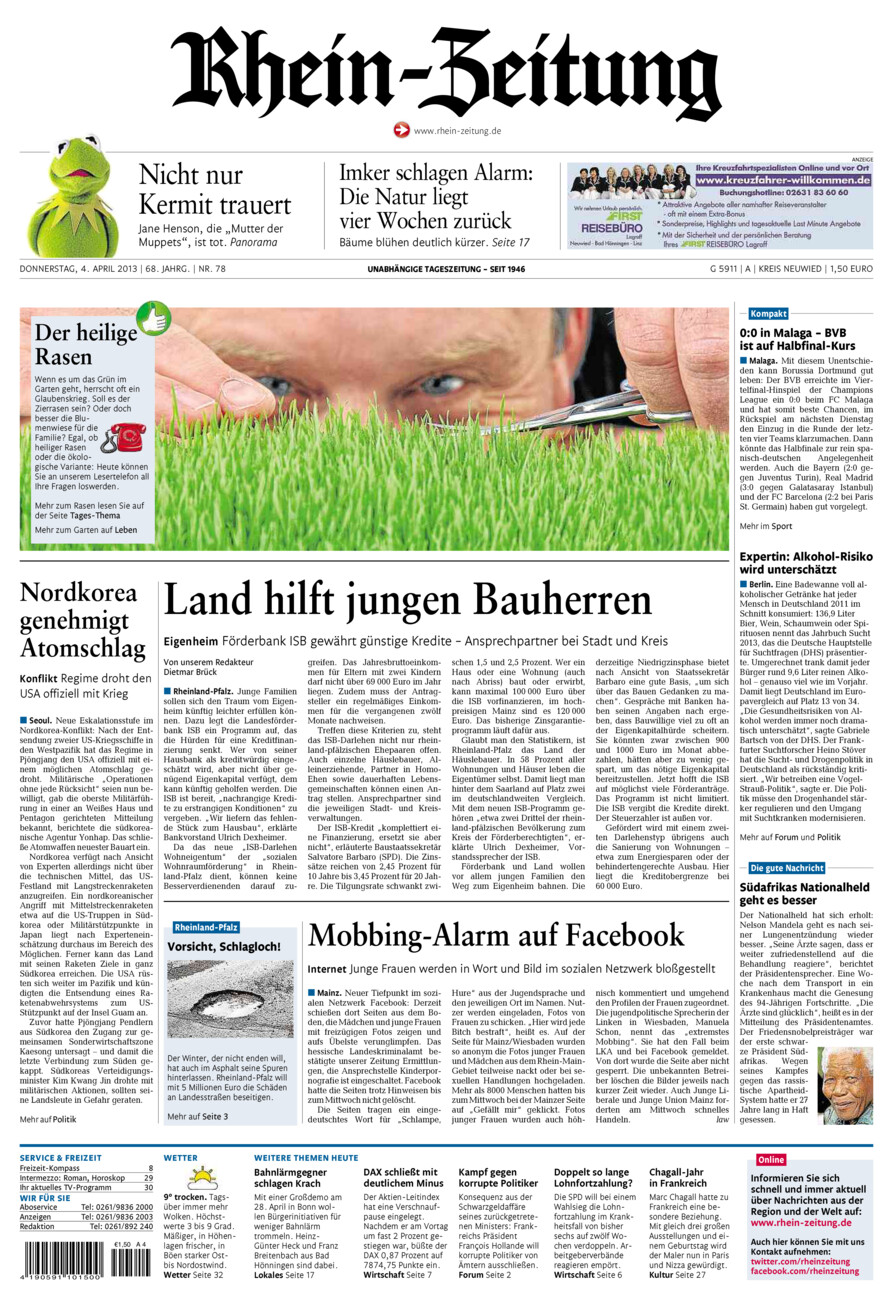 Rhein-Zeitung Kreis Neuwied vom Donnerstag, 04.04.2013