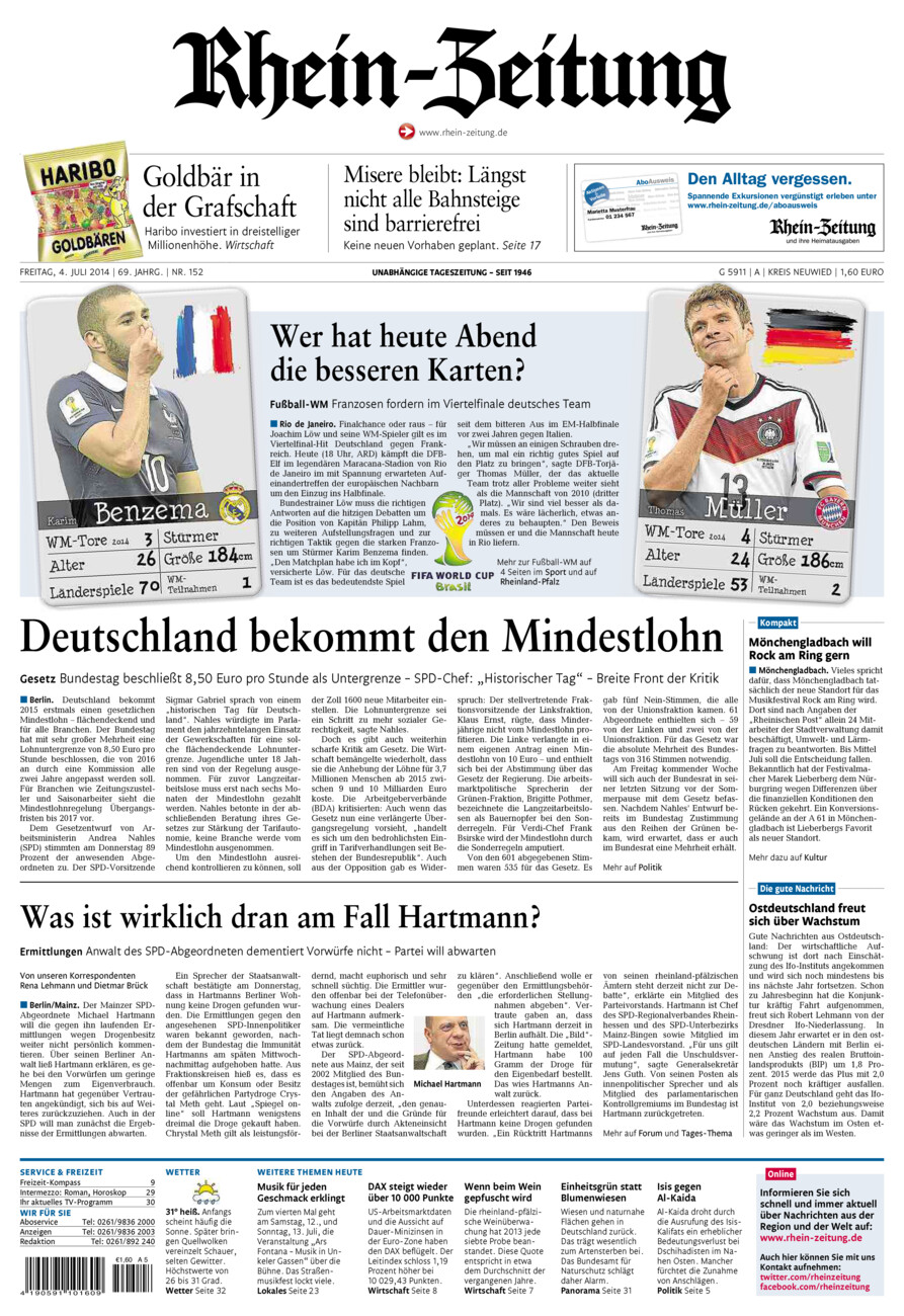 Rhein-Zeitung Kreis Neuwied vom Freitag, 04.07.2014